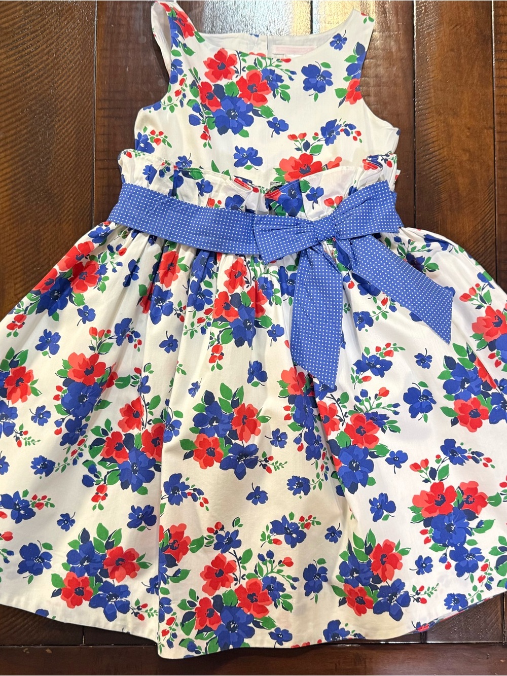 Janie and Jack White Floral Cotton Dress size 6